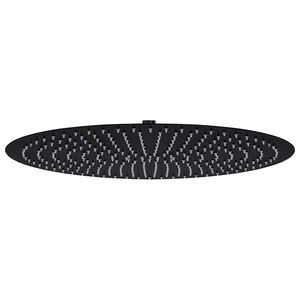 vidaXL Rain Shower Head Stainless Steel 50 cm Round Black