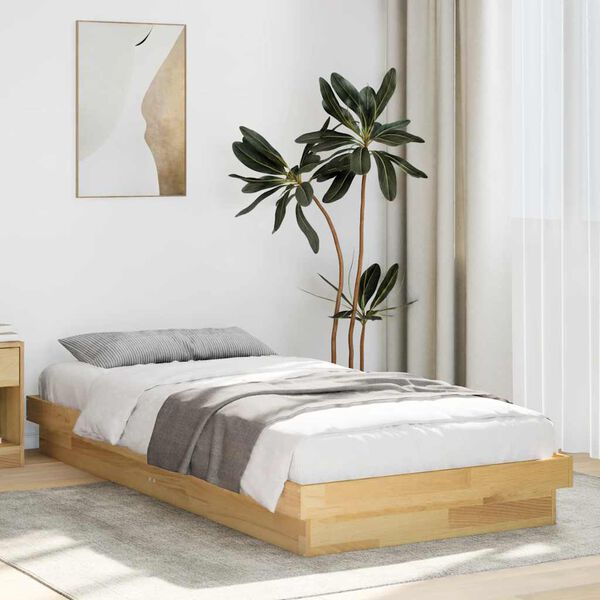 vidaXL Bed Frame Without Mattress 90x200 cm Solid Oak Wood