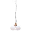 vidaXL Industrial Hanging Lamp White Iron & Solid Wood 40 cm E27