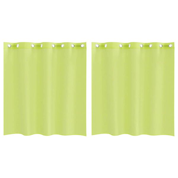 vidaXL Voile Curtains with Grommets 2 pcs Apple Green 140x140 cm