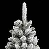 vidaXL Artificial Slim Christmas Tree with Flocked Snow 240 cm PVC&PE