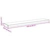 vidaXL Floating Wall Shelves 4 pcs High Gloss Grey 120x23.5x3.8 cm MDF