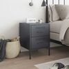 vidaXL Bedside Cabinet Anthracite 36x39x50.5 cm Steel