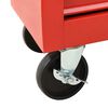 vidaXL Tool Trolley with 15 Drawers Steel Red (147175+2x147176)