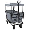 vidaXL Folding Hand Trolley Grey 105 x 56.5 x 116 cm Oxford Cloth