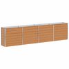 vidaXL Garden Raised Bed Light Brown 320 x 40 x 77 cm Galvanised Steel