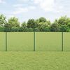 vidaXL Fence with Post Green 1 x 10 m Steel and PVC