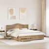 vidaXL Bed Frame with Drawer Artisan Oak 180 x 200 cm Engineered Wood