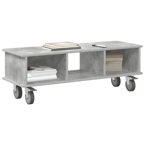 vidaXL TV Stand Concrete Grey 100 x 35 x 35 cm Engineered Wood