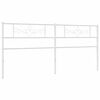 vidaXL Metal Replace Headboard White 200 cm