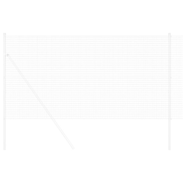 vidaXL Welded Wire Fence Silver 1.4 x 50 m