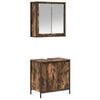 vidaXL 2 Piece Bathroom Furniture Set Smoked Oak Engineered Wood