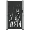 vidaXL Garden Gate with Lock Black 110 x 205 cm Powder-coated steel