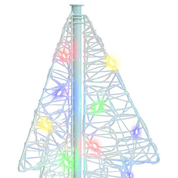 vidaXL Christmas Tree with 100 LEDs Multicolour 120 cm Acrylic