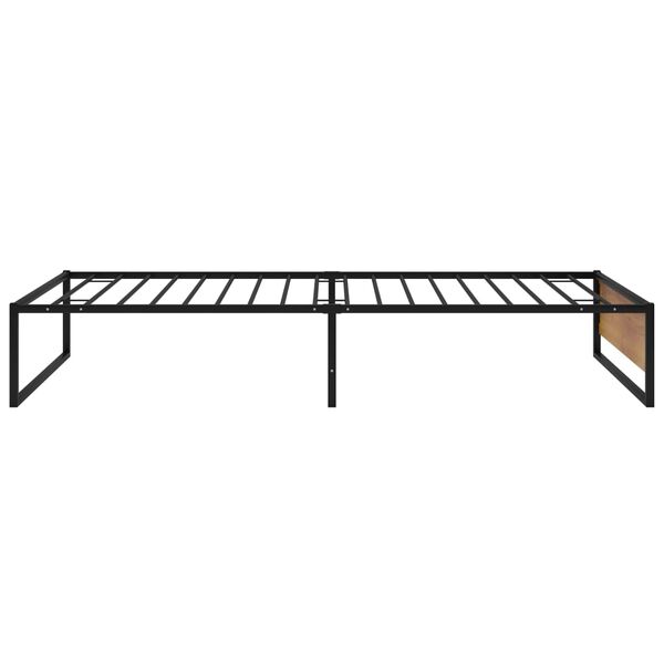 vidaXL Bed Frame without Mattress Black Metal 90x200 cm