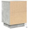 vidaXL Bedside Cabinet with LED Lights&nbsp;Concrete Grey 38x34x50 cm