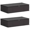 vidaXL Storage Box with Transparent Top Window 2 pcs Non-woven fabric
