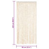 vidaXL Fly Curtain Beige and White 90x220 cm Chenille