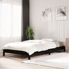 vidaXL Stack Bed without Mattress Black 75x190 cm Small Single Solid Wood Pine