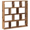 vidaXL Wall Cube Shelf 12 Compartments Old Wood Engineered Wood