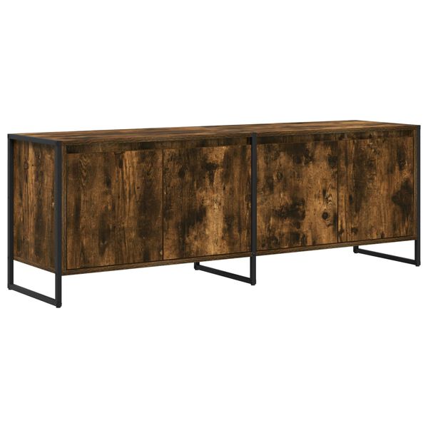 vidaXL TV Cabinet Smoke Oak 140 x 36 x 49.5 cm Engineered Wood