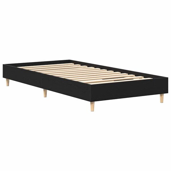 vidaXLBed FrameBlack oak 100 x 200 cm Engineered wood