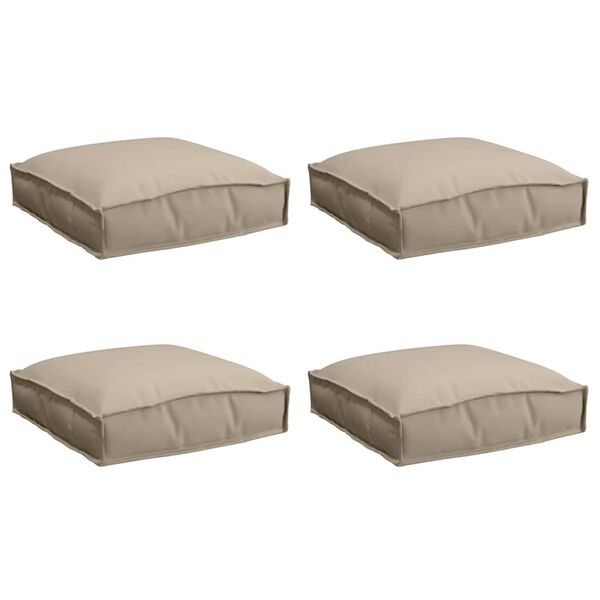 vidaXL Cushion 4 pcs Taupe 40 x 40 x 8 cm Oxford Fabric