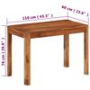 vidaXL Dining Table Solid Wood Acacia with Honey Finish 110x60x76 cm