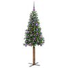 vidaXL Slim Christmas Tree Green 150 cm PVC and Solid Pine wood