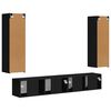 vidaXL TV Cabinet Set Wall-mounted 3 pcs Black Engineered Wood
