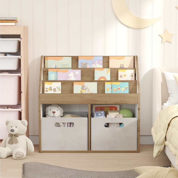 vidaXL Kids Bookshelf Artisan Oak 72.5 x 29.5 x 69 cm Engineered Wood