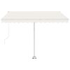 vidaXL Freestanding Manual Retractable Awning 350x250 cm Cream