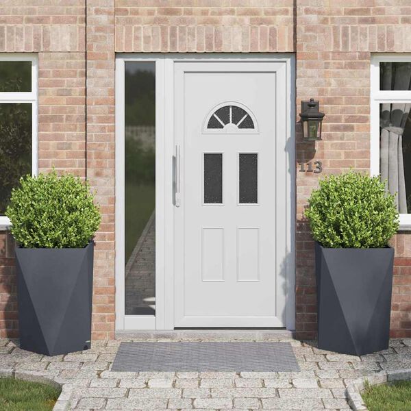 vidaXL Planter 2 pcs Anthracite 50 x 50 x 75 cm Steel