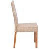 vidaXL Dining Chair 2 pcs Natural 45 x 54 x 93 cm Solid Mahogany Wood
