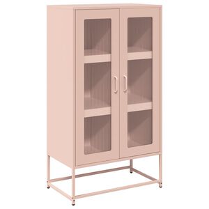 vidaXL Highboard Pink 68x39x123 cm Steel