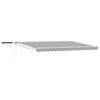 vidaXL Electric Retractable Awning Light Grey and White 4 x 3 m
