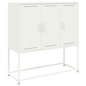 vidaXL Highboard White 100.5x39x107 cm Steel