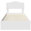 vidaXL Storage Bed with Headboard White 90 x 190 cm Engineered Wood