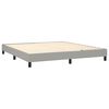 vidaXL Box Spring Bed Frame Light Grey Super King Fabric (UK/IE/FI/NO only)
