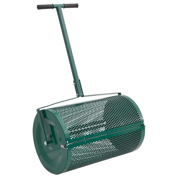 vidaXL Compost Spreader 75L Green Ø40x60 cm Steel