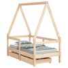 vidaXL Kids Bed Frame with Drawers 70x140 cm Solid Wood Pine
