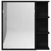 vidaXL Bathroom Mirror Cabinet with Door Black Oak 62.5 x 20.5 x 64 cm