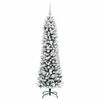 vidaXL Artificial Christmas Tree with 150 LEDs with Stand White 150 cm