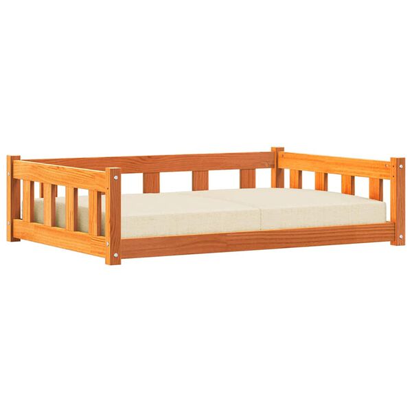 vidaXL Dog Bed with Storage Wax Brown 100 x 70 x 28 cm Solid Pine Wood