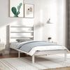vidaXL Bed Frame without Mattress White 90x200 cm Solid Wood Pine