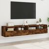 vidaXL TV Wall Cabinets 2 pcs Smoked Oak 80x30x30 cm Engineered Wood