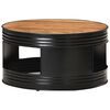 vidaXL Coffee Table Black 68x68x36 cm Solid Acacia Wood