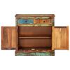 vidaXL Reclaimed Cupboard Solid Wood Vintage with 2 Drawers 2 Doors