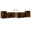 vidaXL TV Cabinet Smoked Oak 100x35x55 cm Engineered Wood