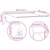 vidaXL Retractable Awning Manual White 300 x 250 cm Fabric and Steel